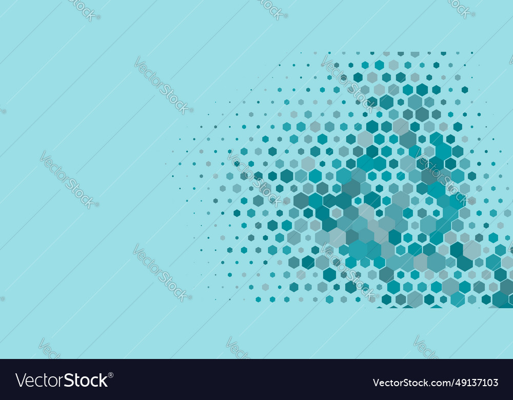 Geometric multi size hexagon with color