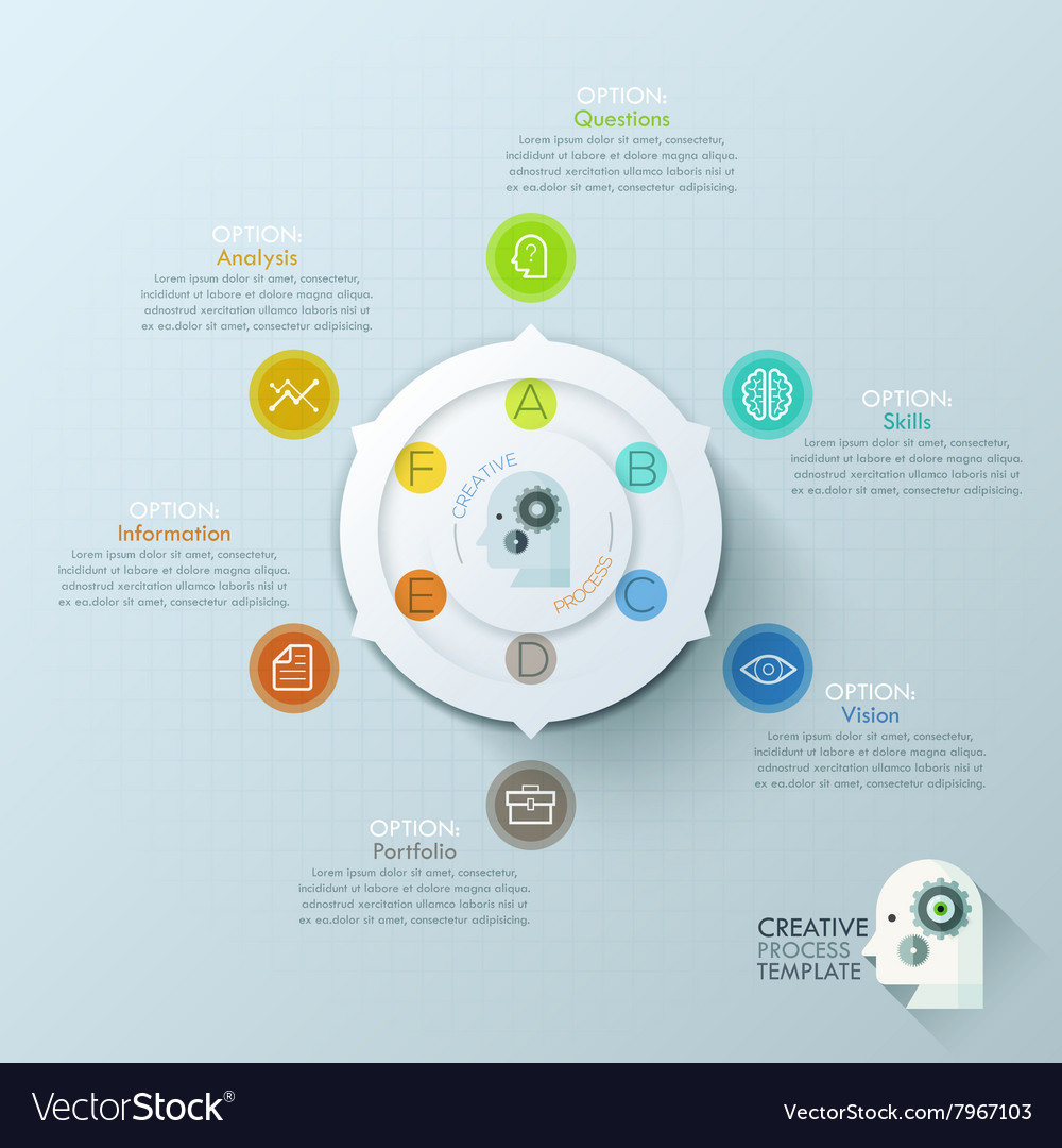Modern Infographics Options Banner With 6 Options Vector Image