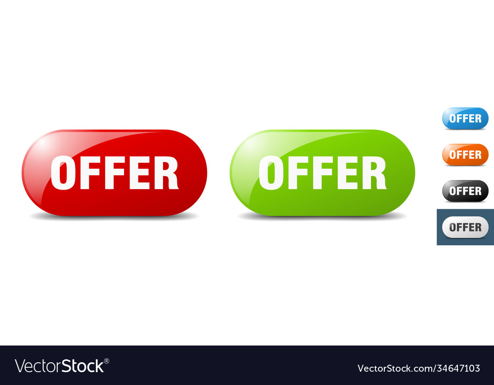 Offer button key sign push set