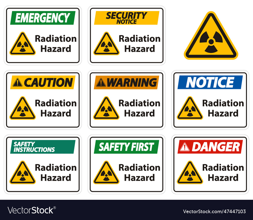 Radiation Gefahrensymbol Isolat auf weiß