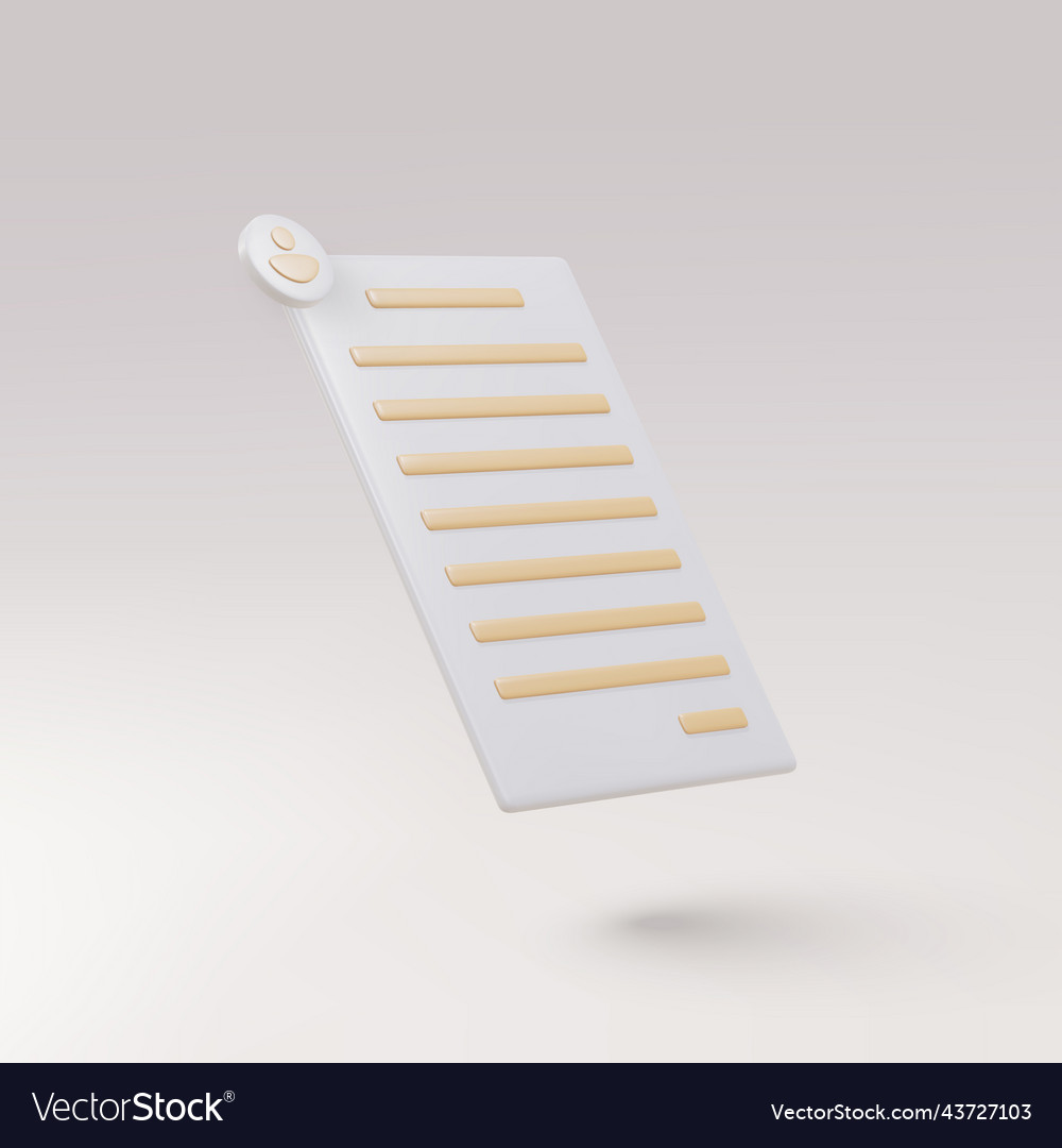 Render documents personal data vector image Render documents personal data