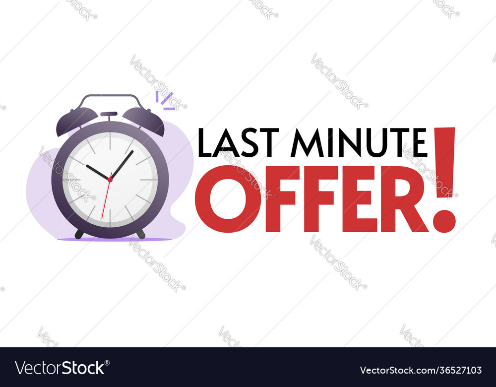 Sales discount promotion last minute offer