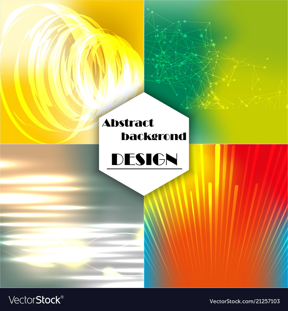 Set of abstract technology web banner vector image Set of abstract technology web banner