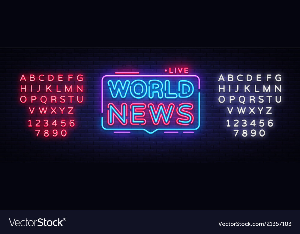 World news sign design template breaking