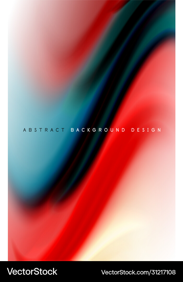 Abstract background - fluid color gradient waves Vector Image