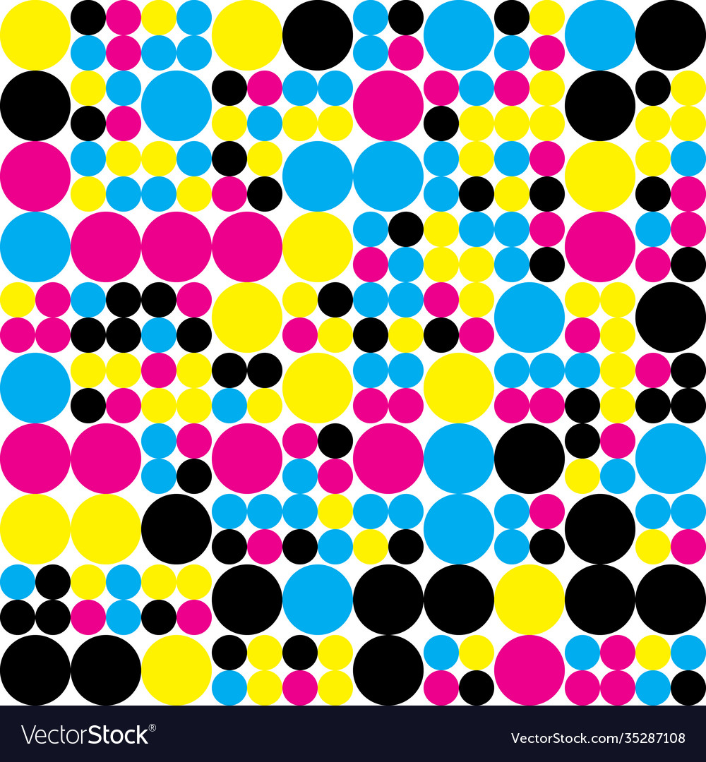 Abstract dotted cmyk background pattern