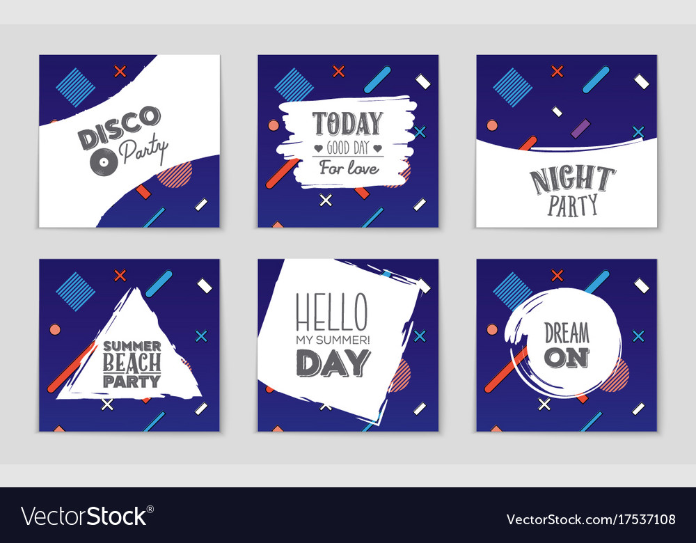 Abstract layout background set for art