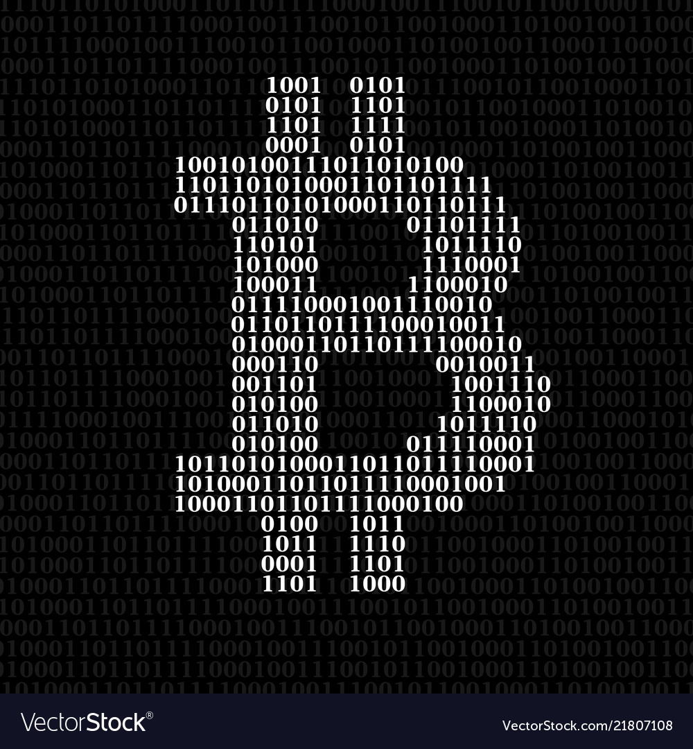 Abstract sign bitcoin of binary code