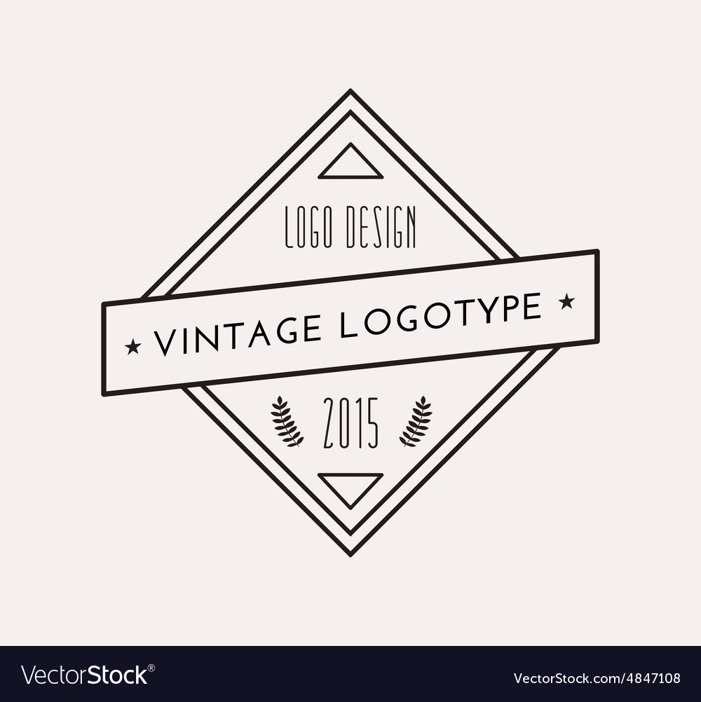 Abstract vintage logo design elements set