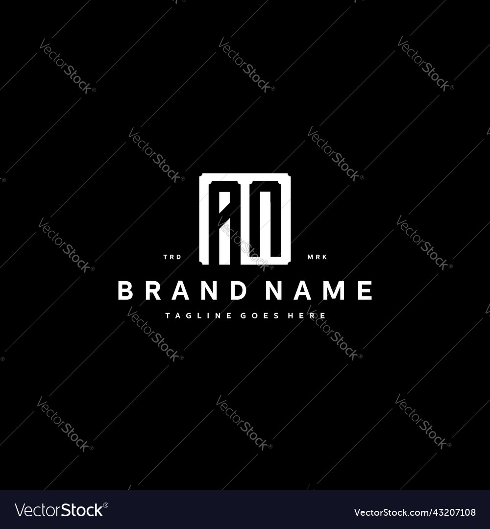 An monogram logo design with square rectangular
