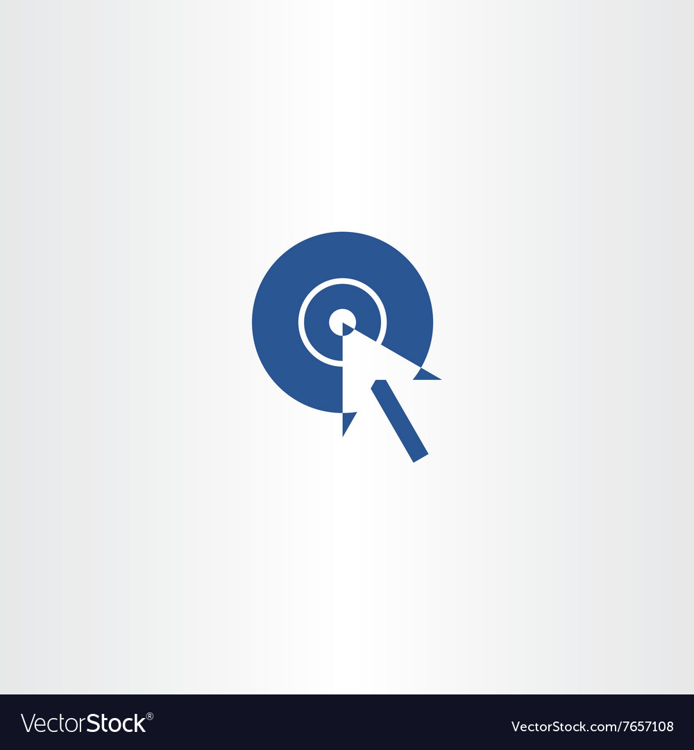 Arrow circle target click pointer icon