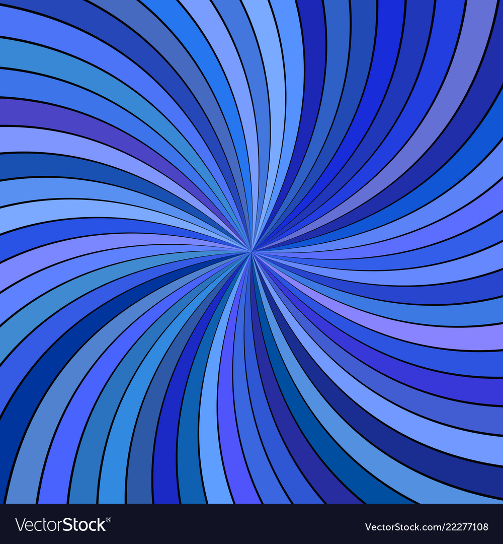 Blue abstract psychedelic spiral ray burst stripe