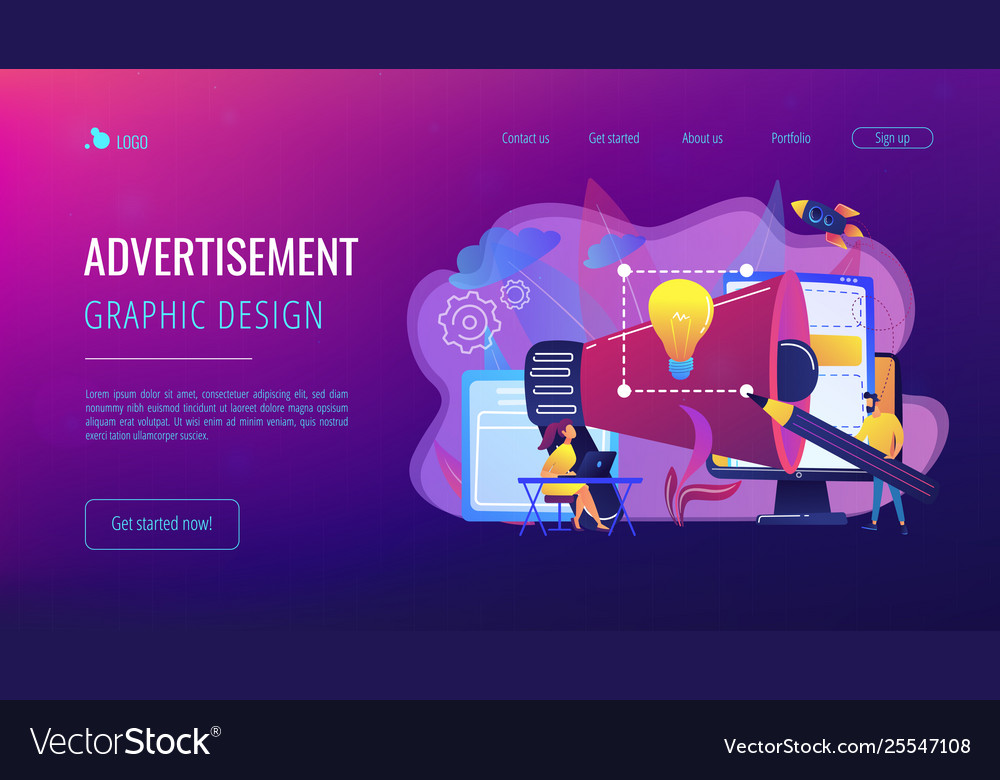 Brand identity concept landing page