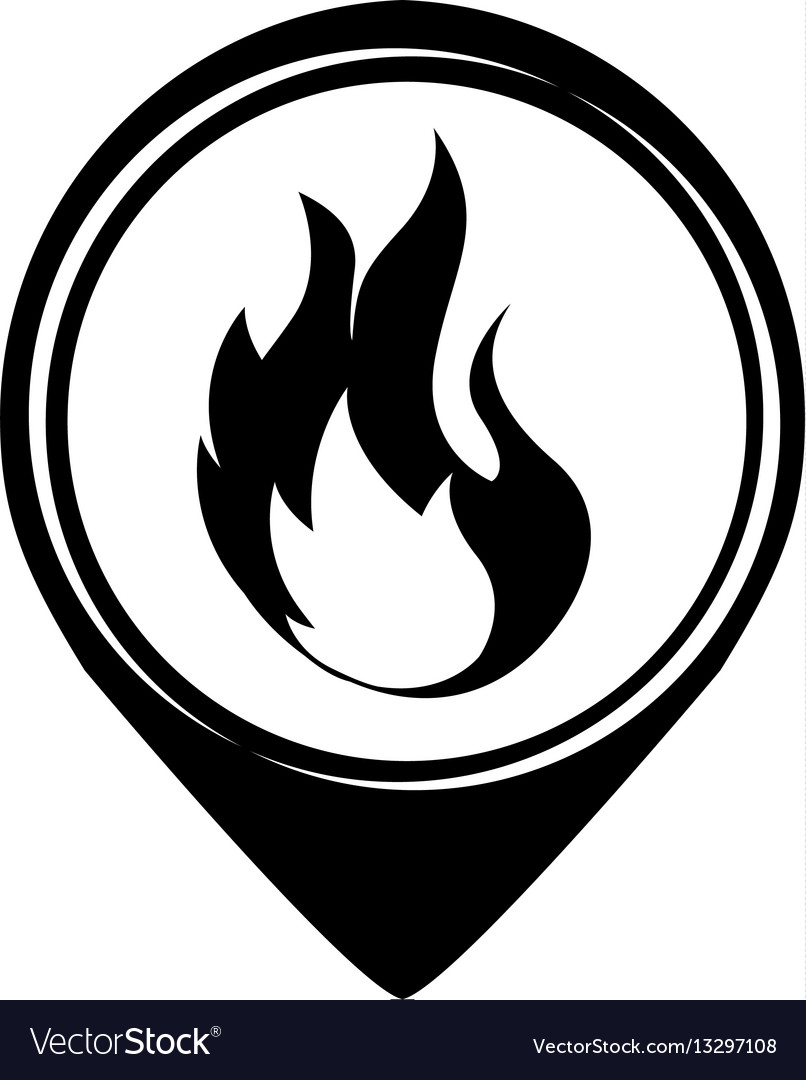 Fire flame sign icon