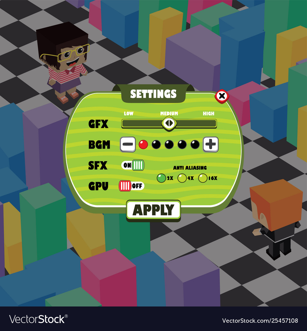 Game ui menu application mobile app