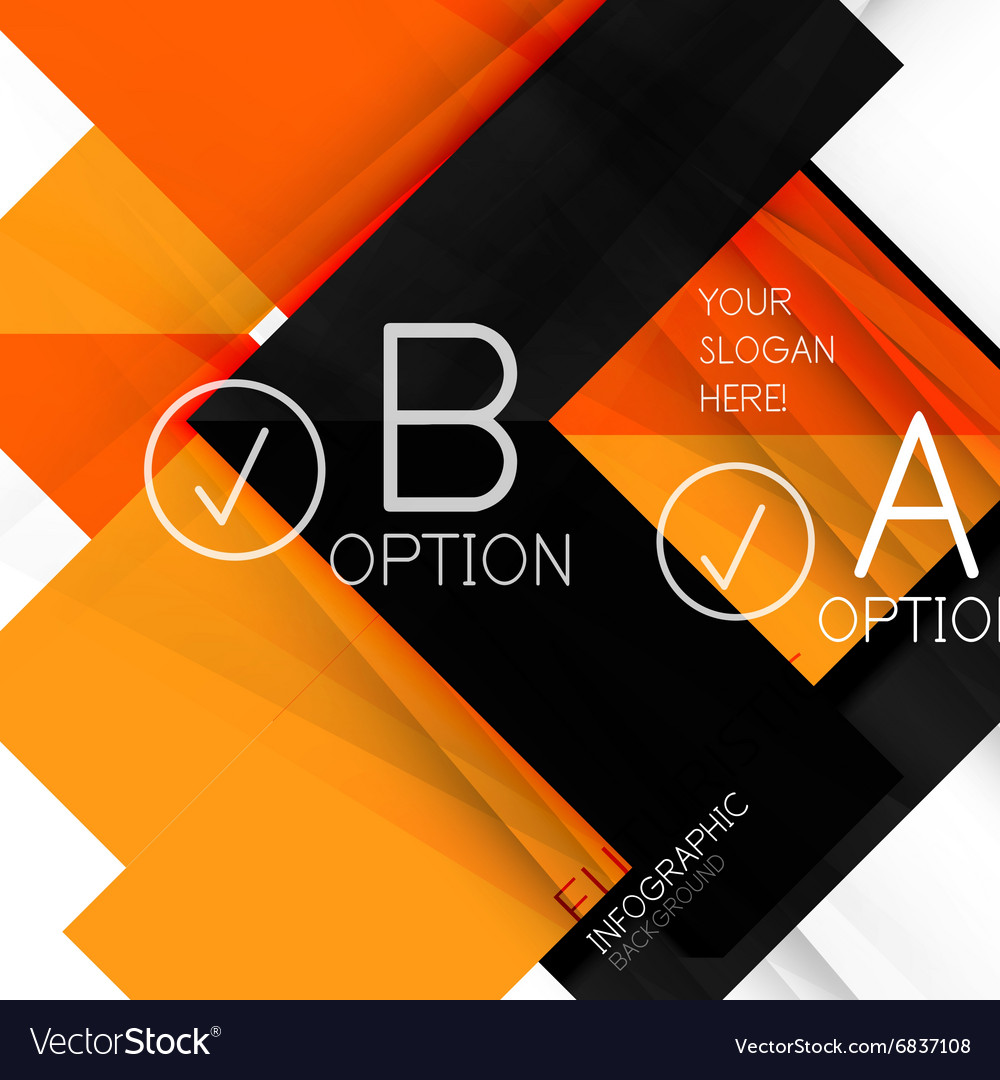 Geometric shapes with option elements infographic