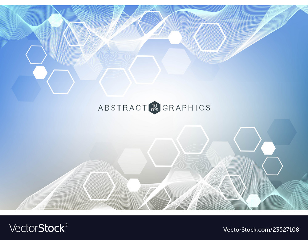 Hexagonal abstract background big data Vector Image Hexagonal abstract background big data