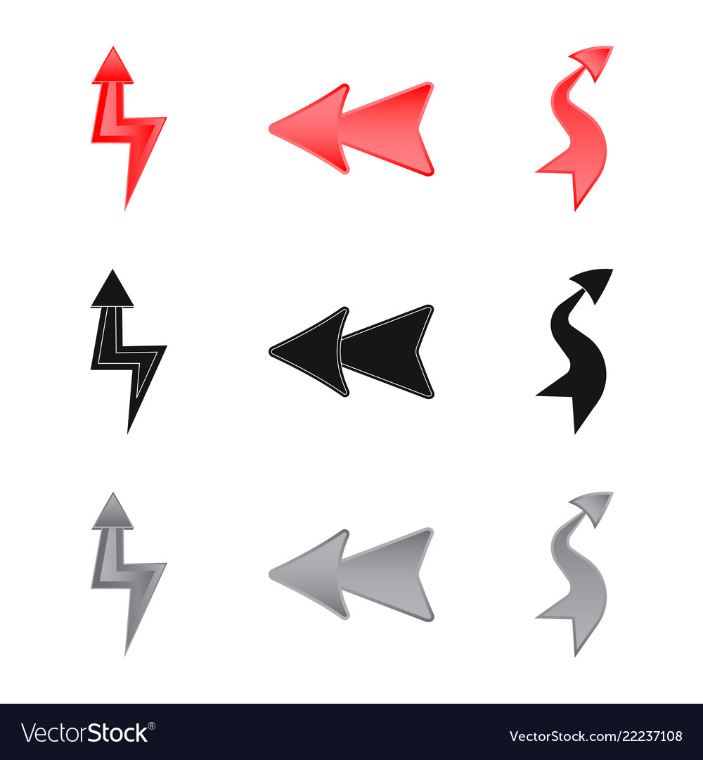 Isolated object of element and arrow symbol