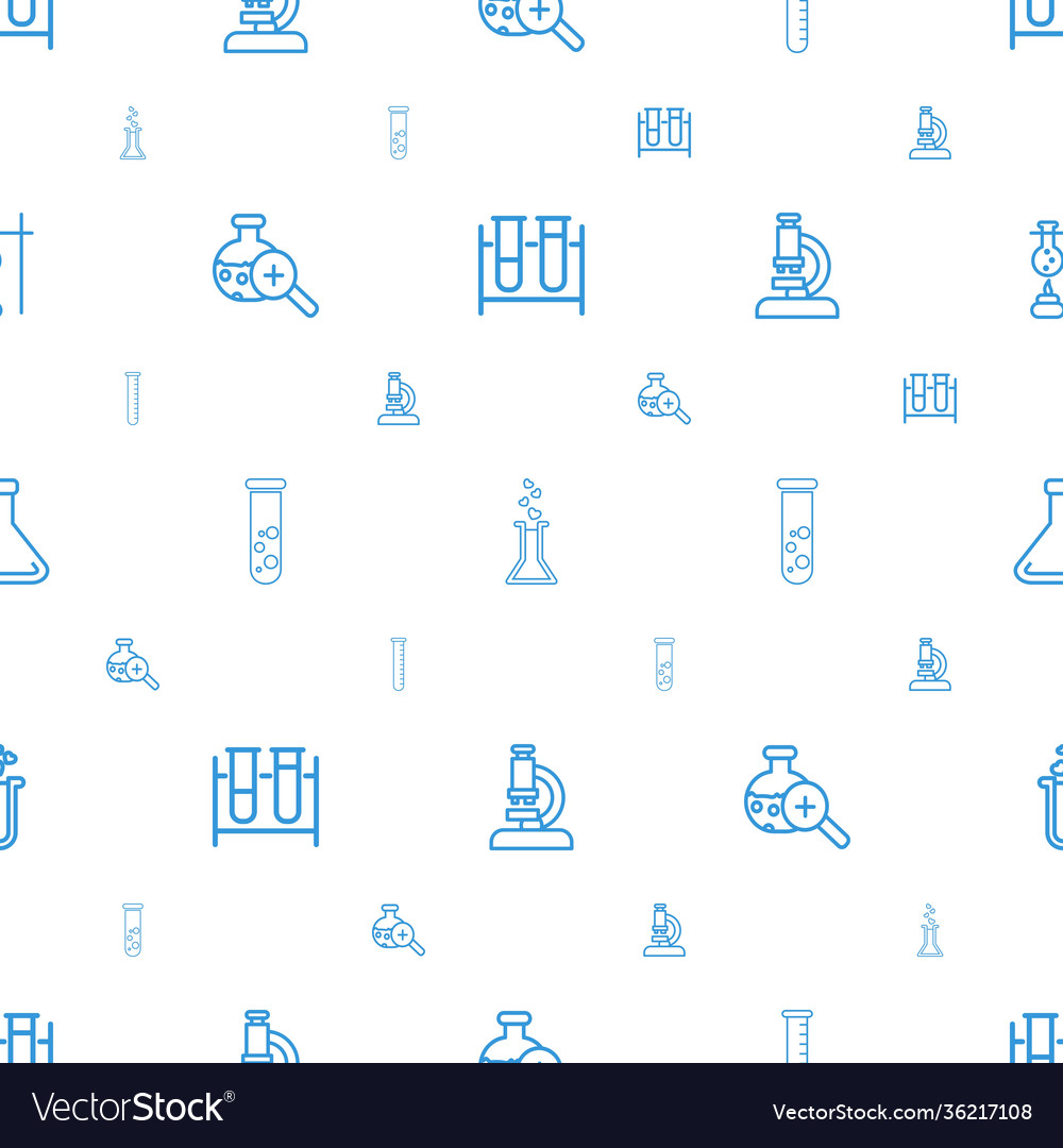 Lab icons pattern seamless white background vector image Lab icons pattern seamless white background