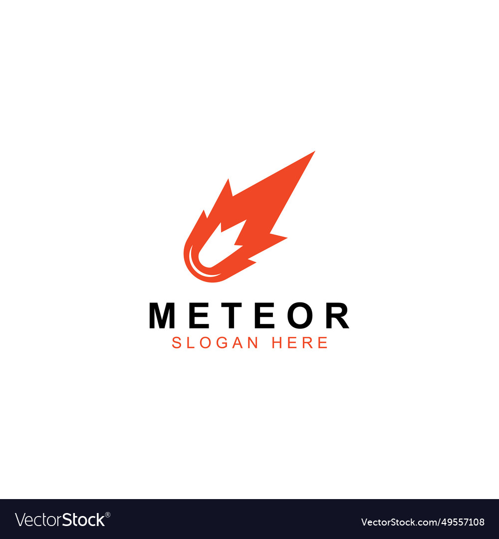 Logo design template meteor or space object Vector Image Logo design template meteor or space object