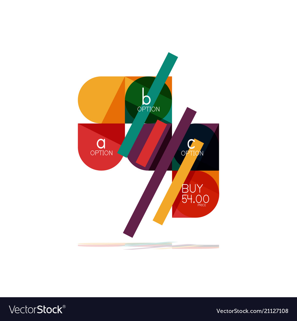 Minimal flat clean abstract option step vector image Minimal flat clean abstract option step
