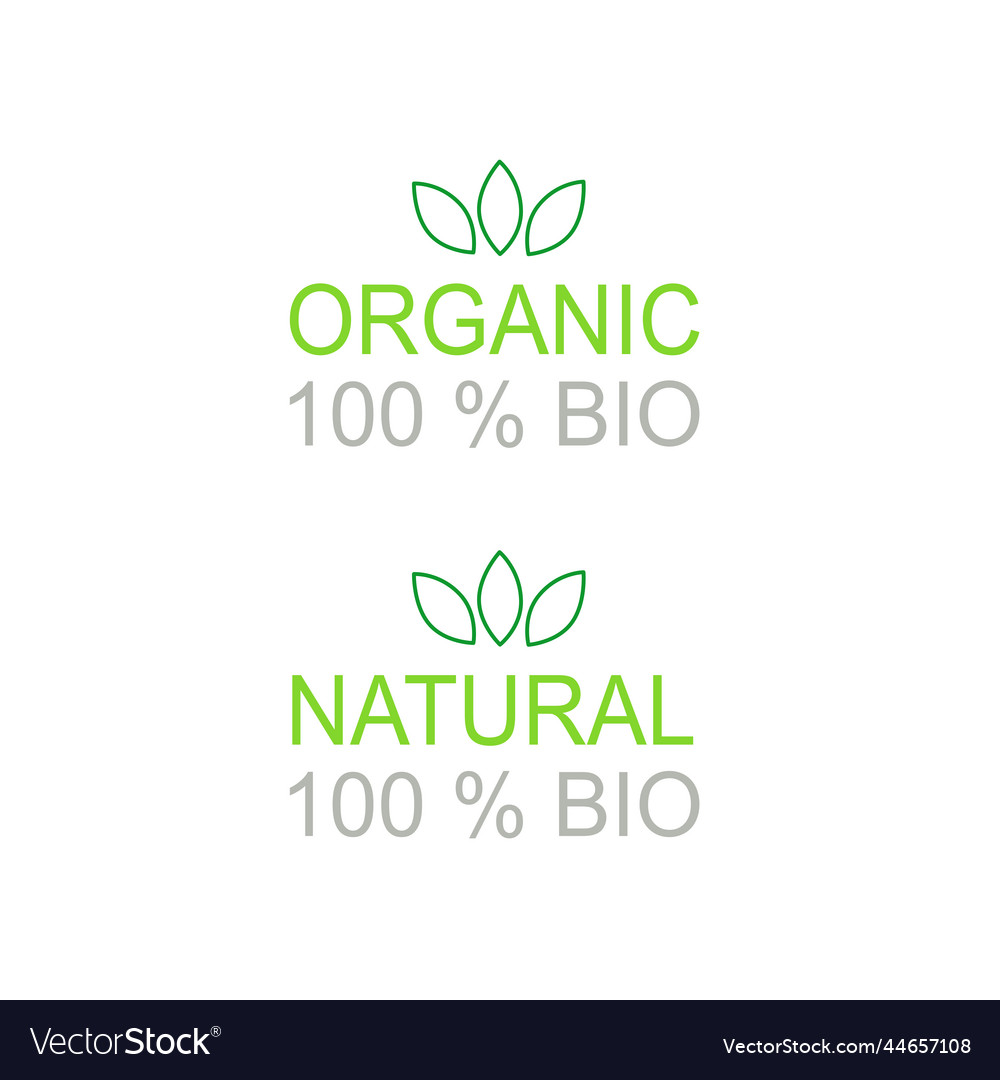 Organic 100 percent bio sign symbol logo