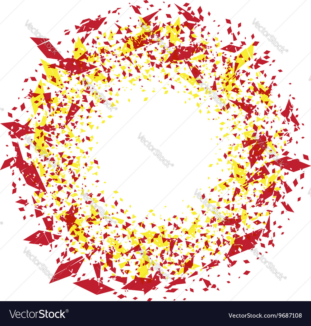 Particle explosion frame abstract background