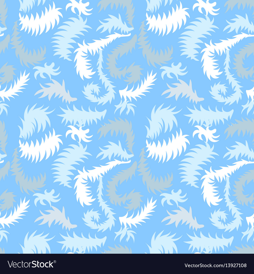 Seamless winter pattern with frozen curls vector image Seamless winter pattern with frozen curls