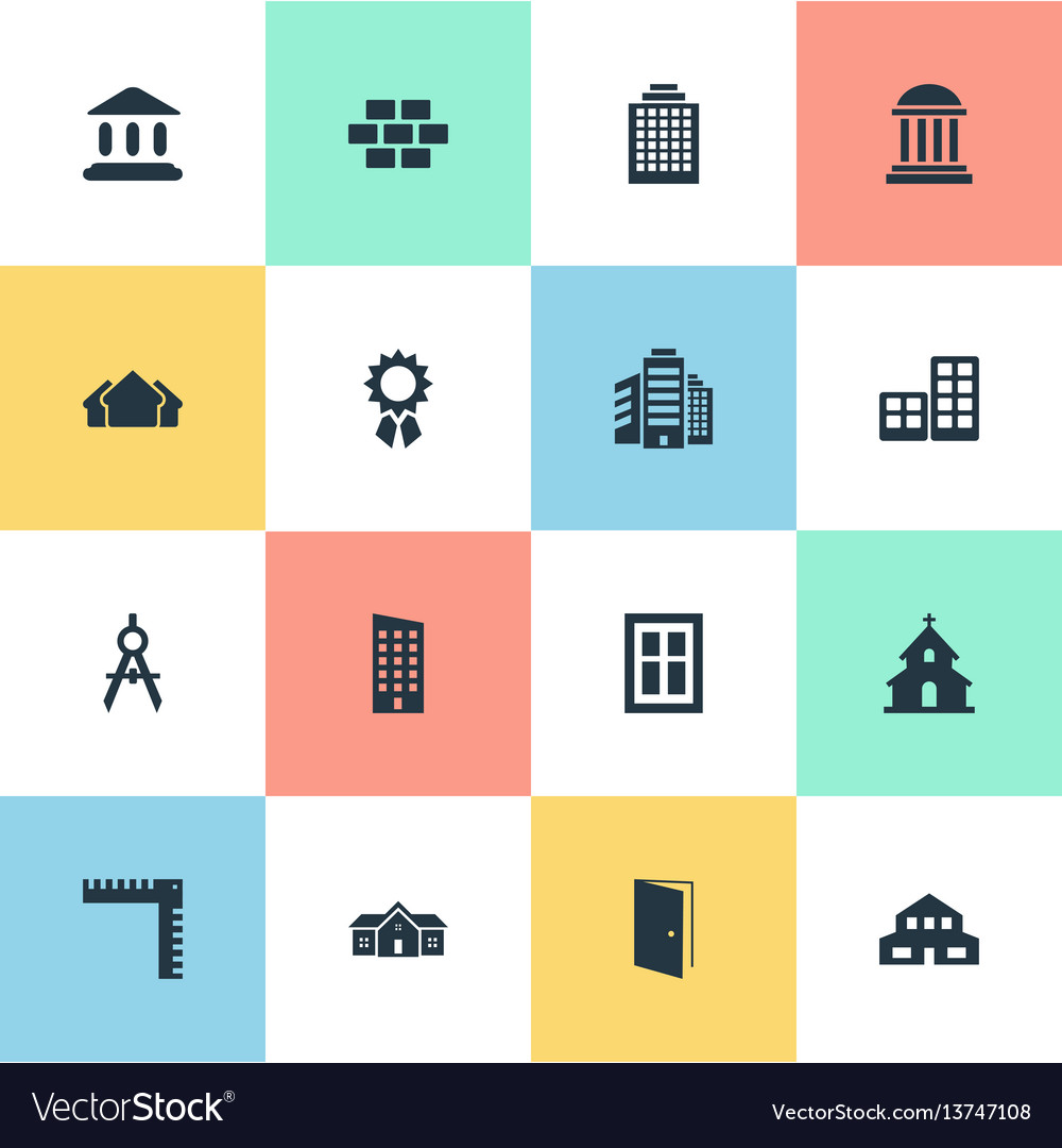 Set of simple structure icons