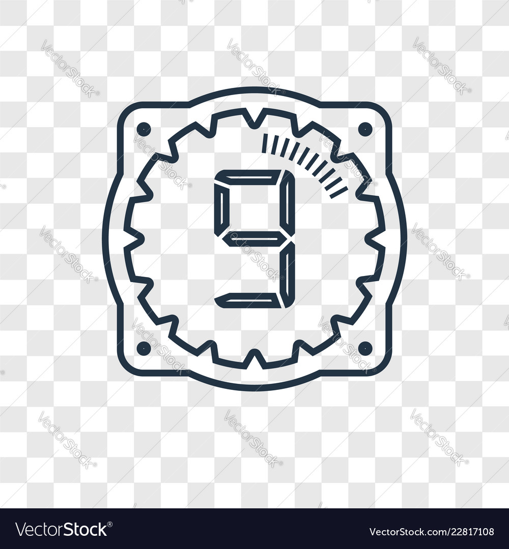 Time concept linear icon isolated on transparent