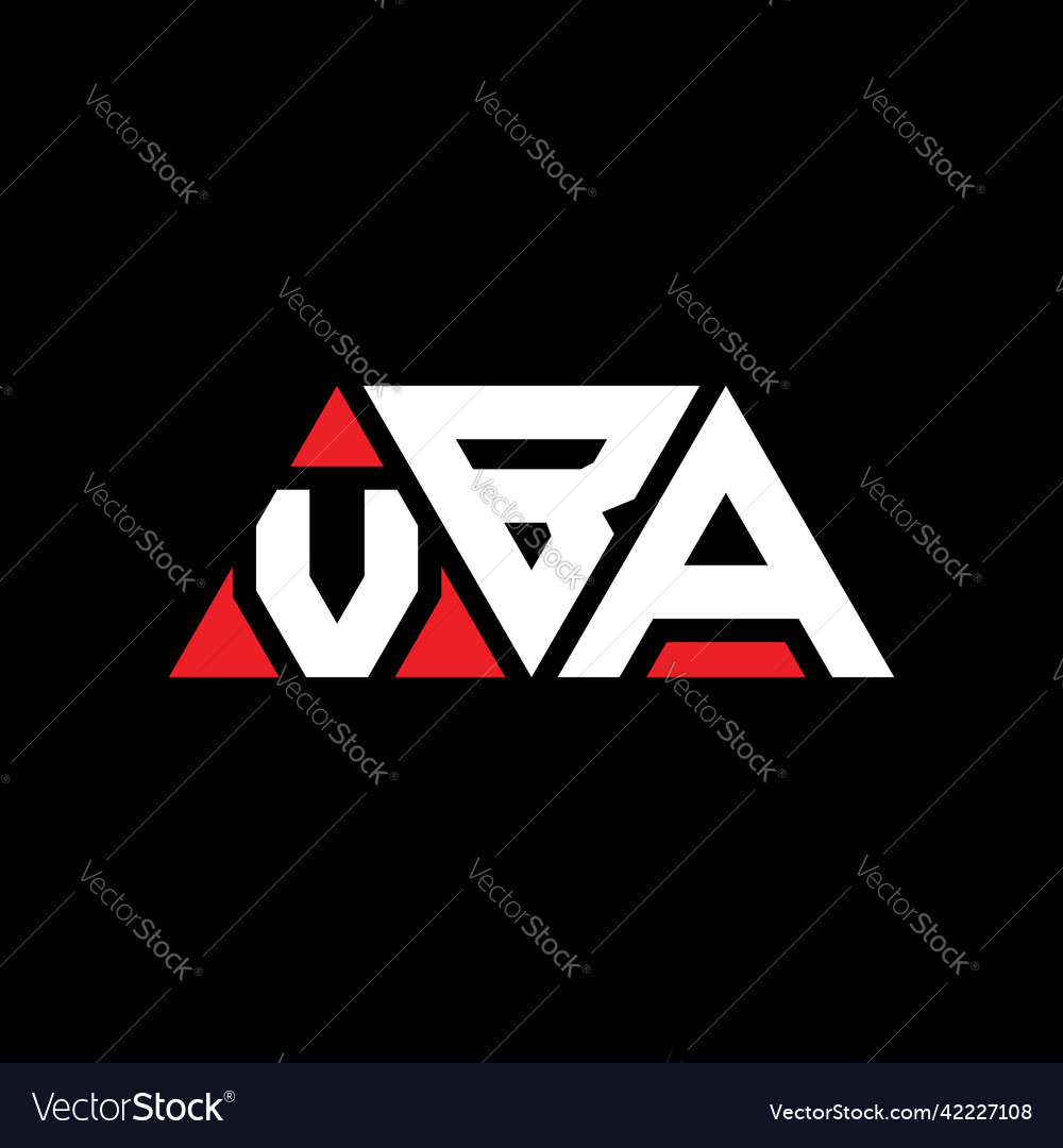 Vba triangle letter logo design