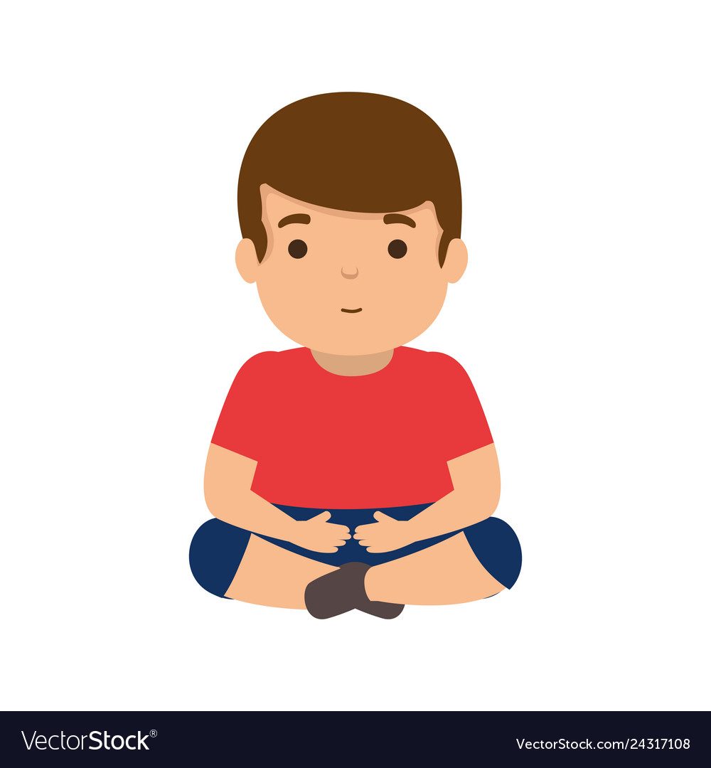 Young man seated avatar character Royalty Free Vector Image