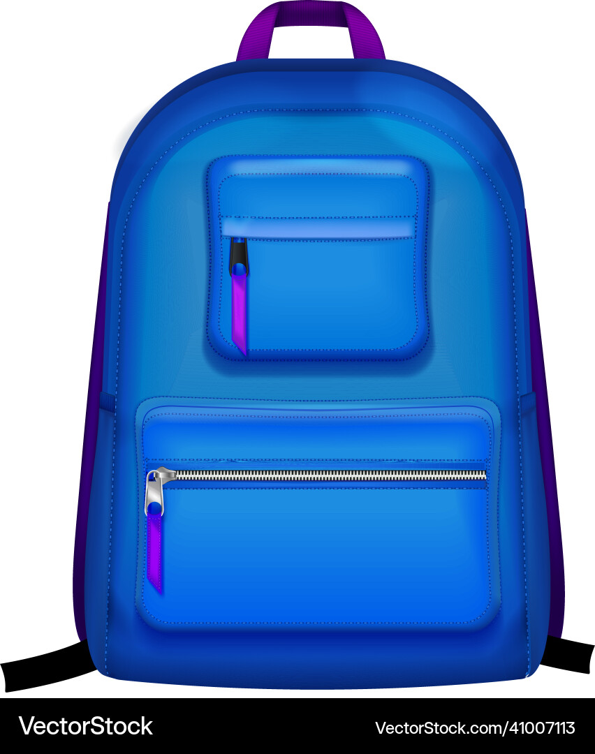 Backpack realistic Royalty Free Vector Image - VectorStock