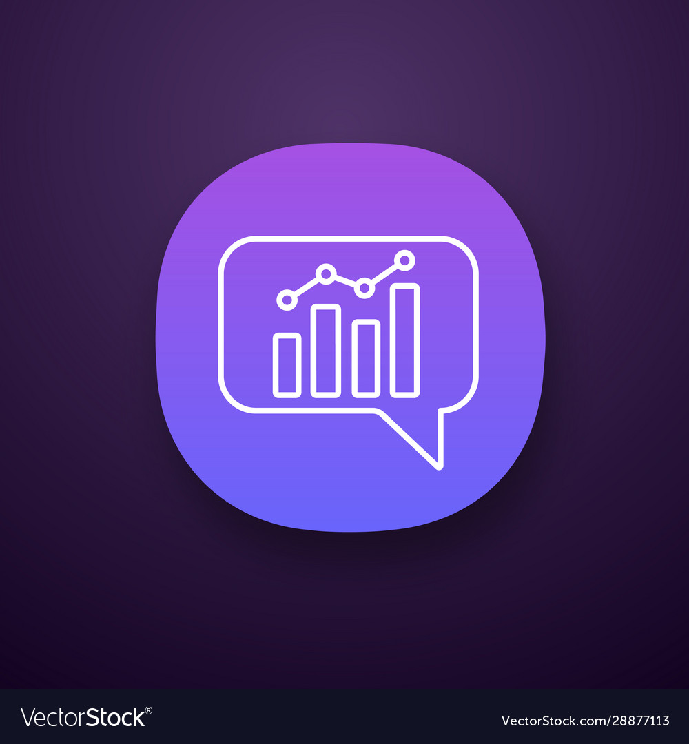 Chatbot graph app icon vector image Chatbot graph app icon