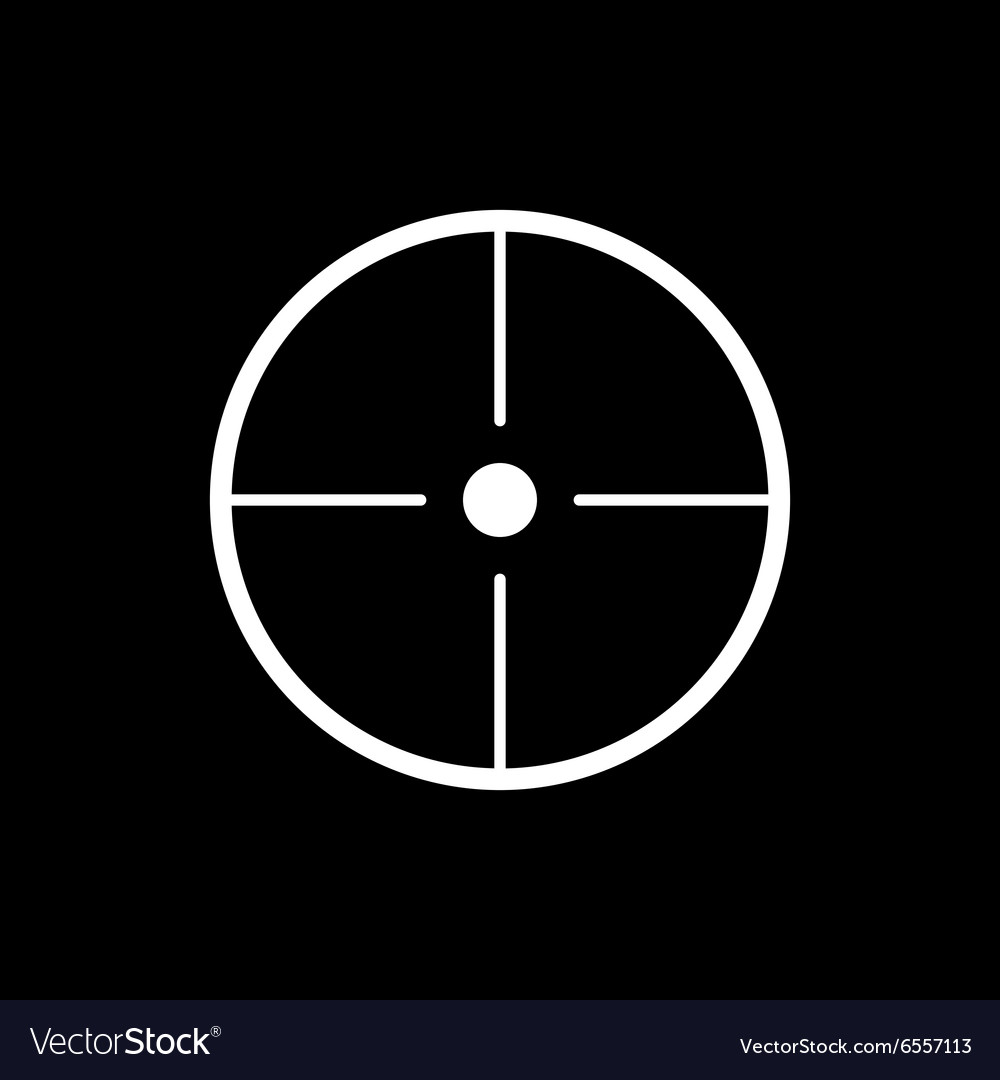 Crosshair icon search symbol flat Royalty Free Vector Image