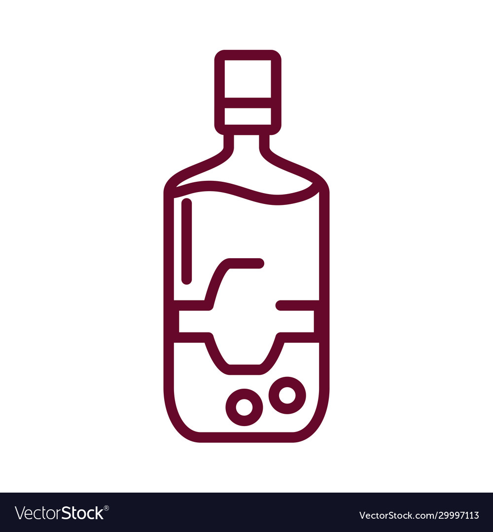 Drink bottle icon line style