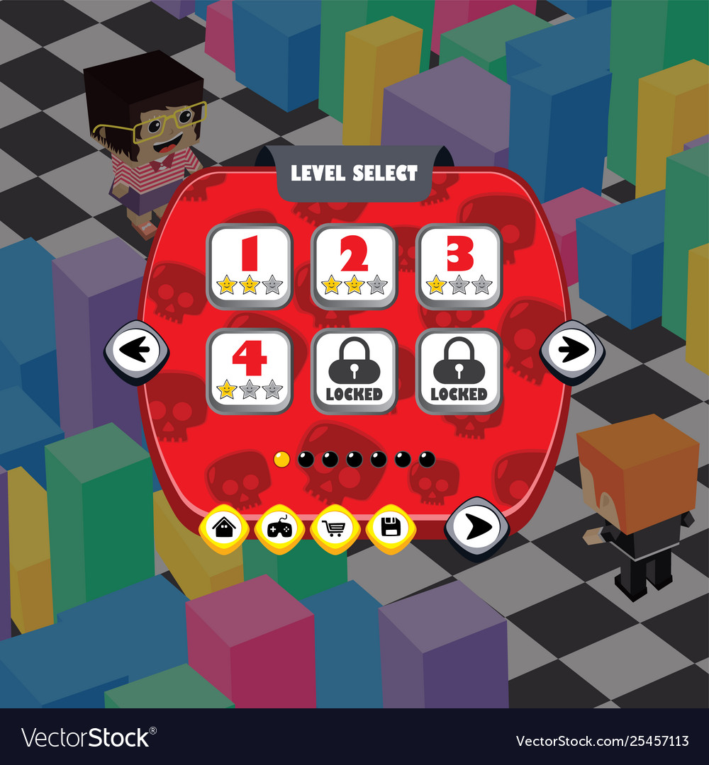 Game ui menu application mobile app