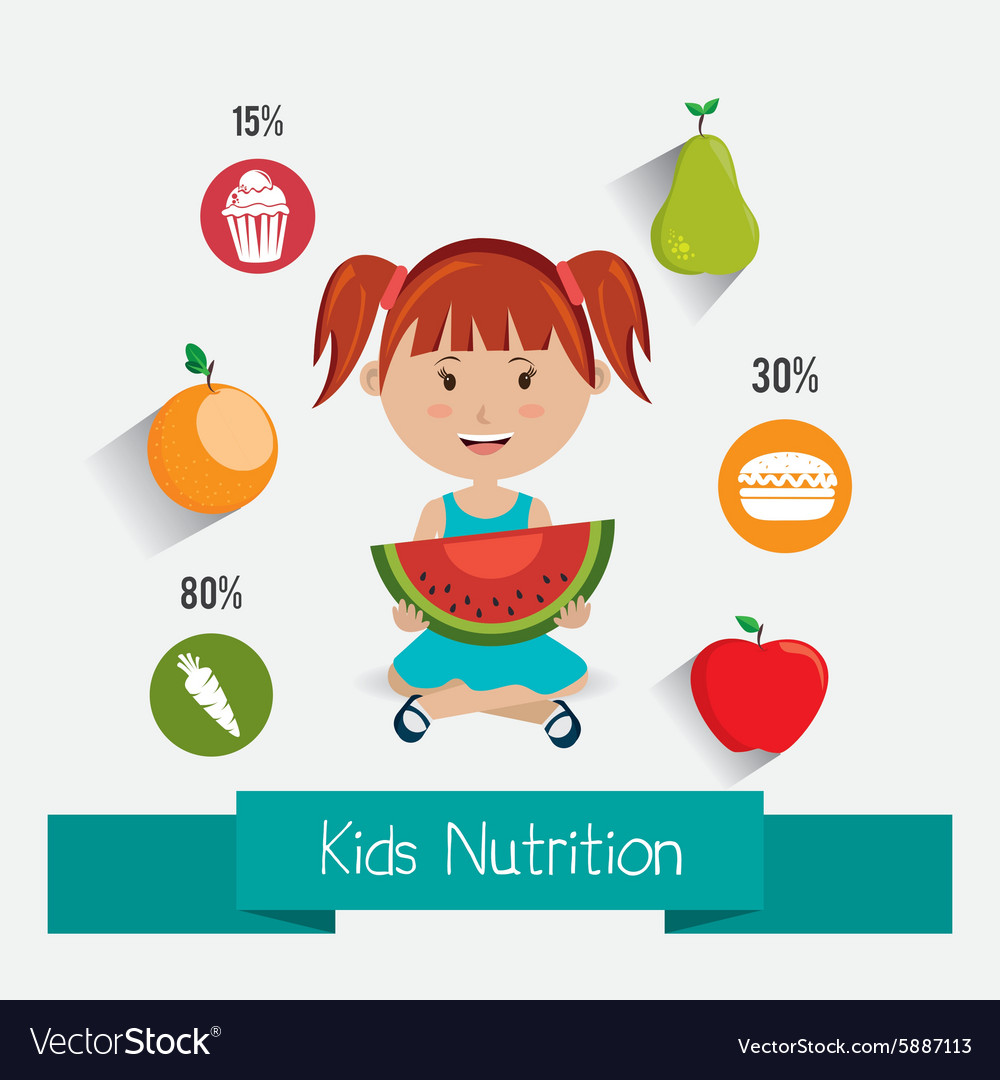 Kids food design Royalty Free Vector Image - VectorStock