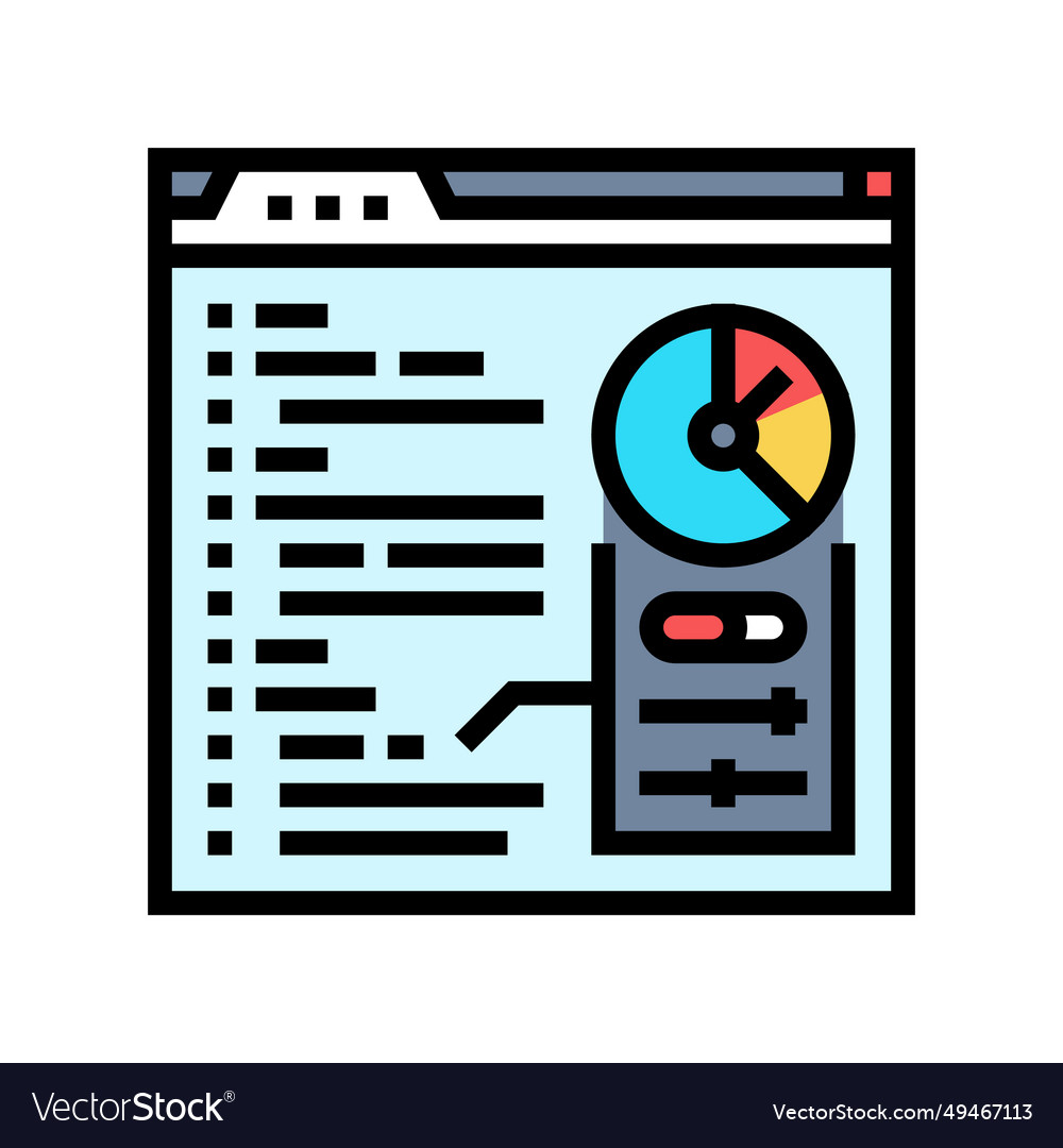 Performance optimization software color icon vector image Performance optimization software color icon
