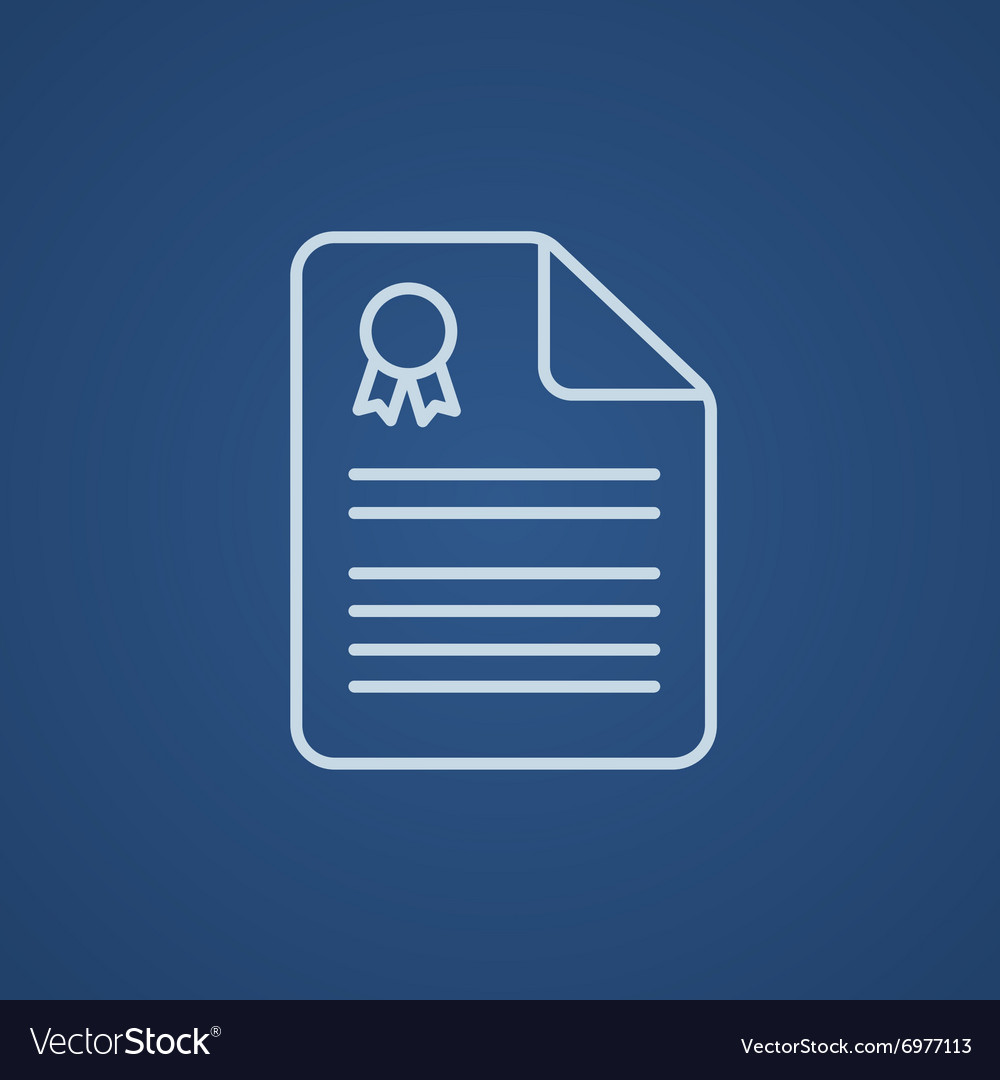 Real estate contract line icon