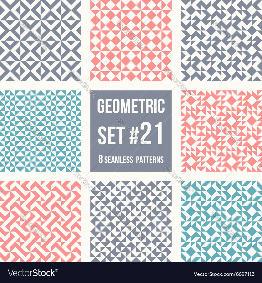 Set of eight geometric patterns