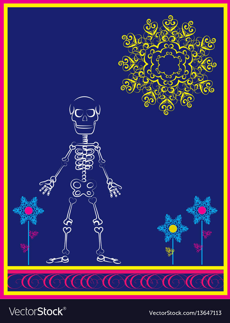 Skeleton with flourishes