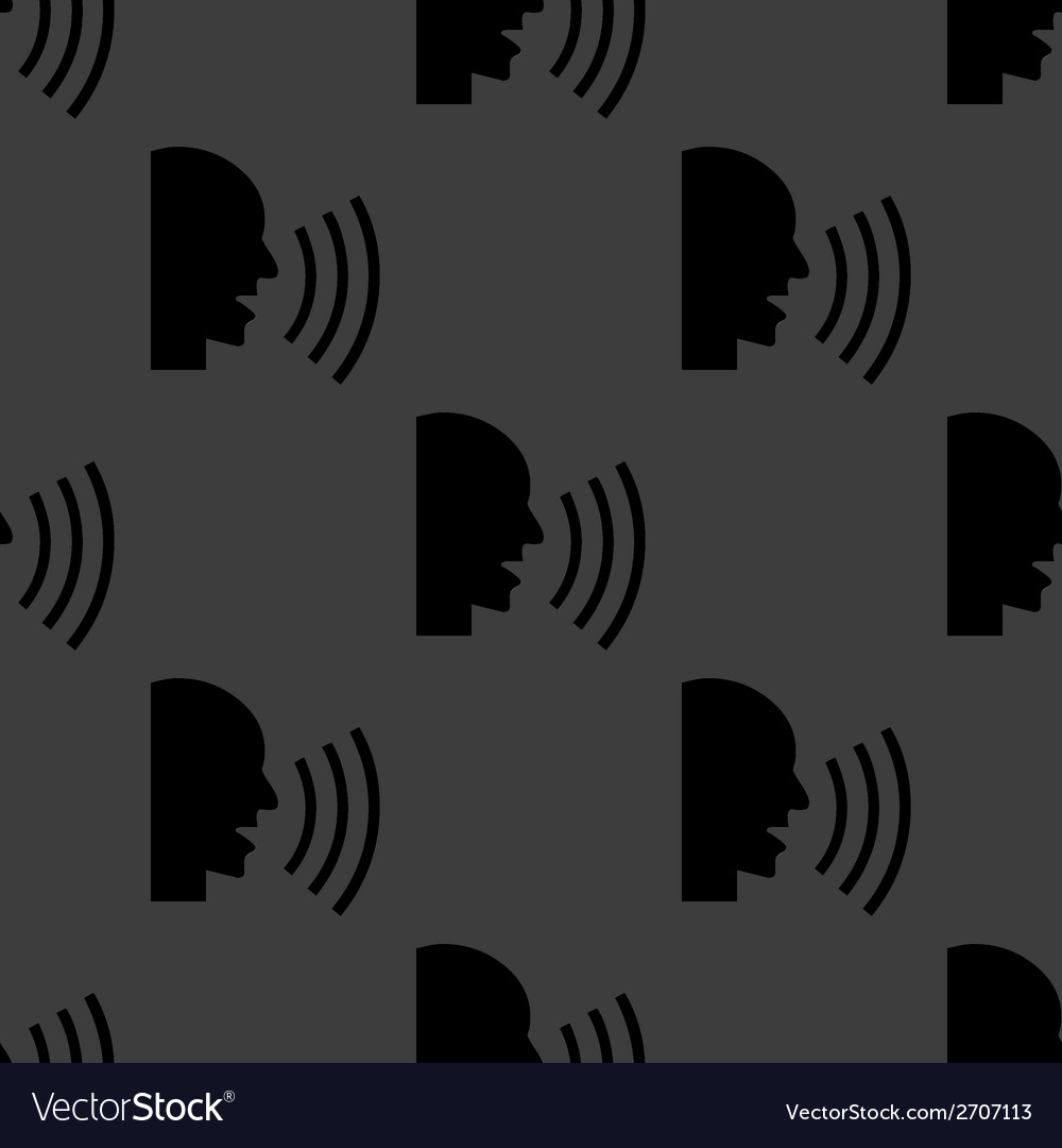 Talking Web-Icon flaches Design nahtloses Muster