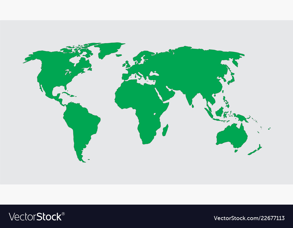 World map isolate on blank background fla