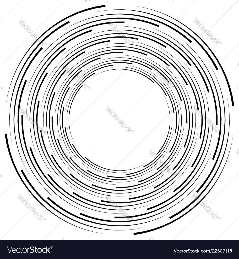 Abstract monochrome spiral vortex with radial Vector Image