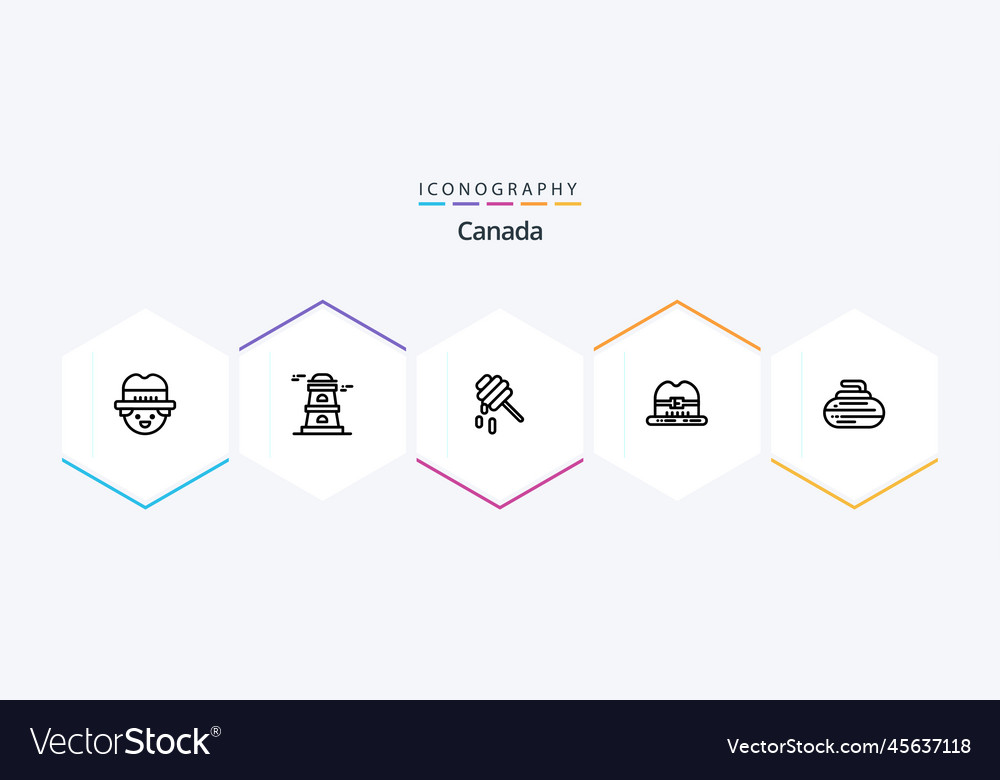 Canada 25 line icon pack including sport honey