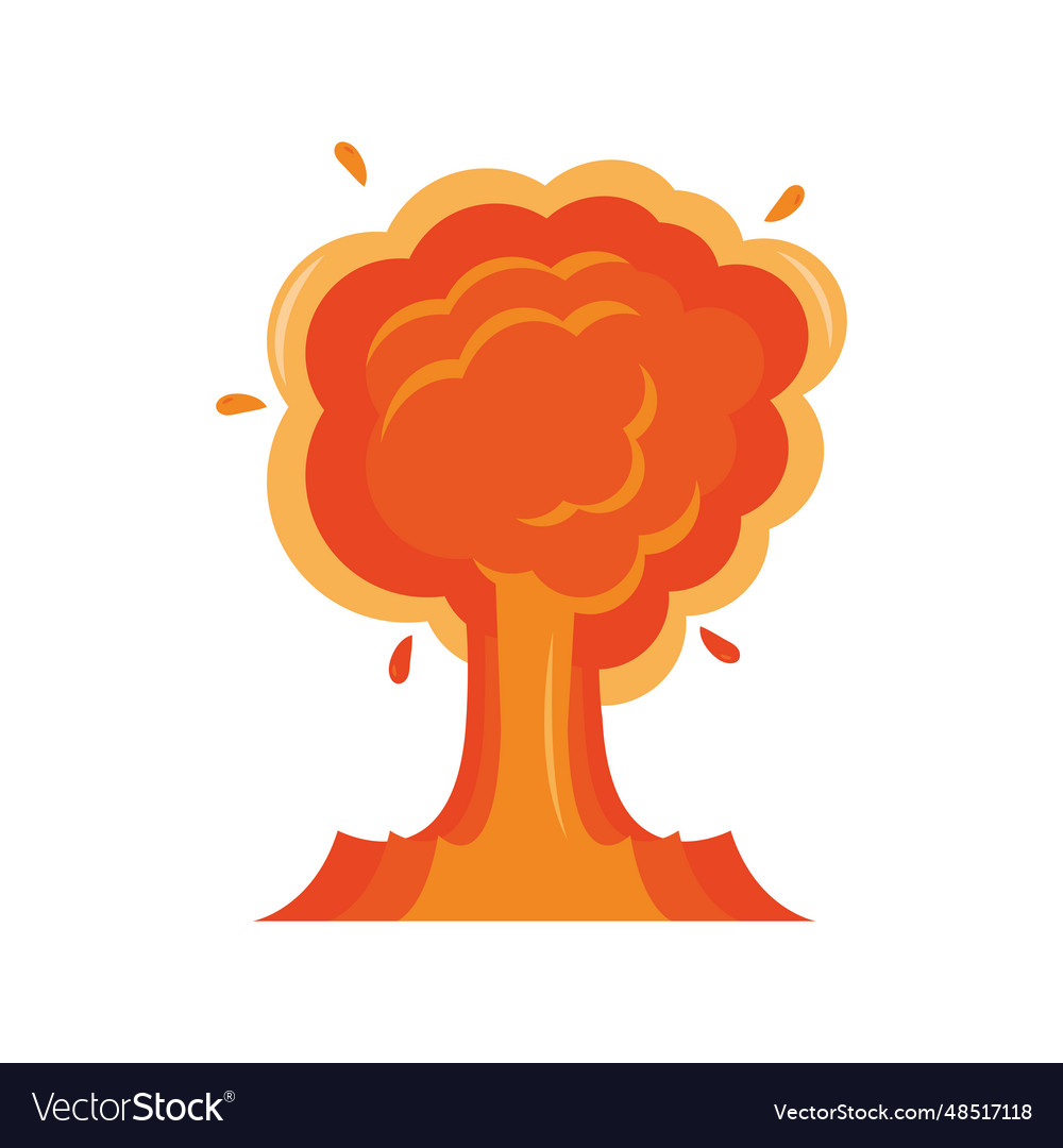 Explosion effect nuclear Royalty Free Vector Image