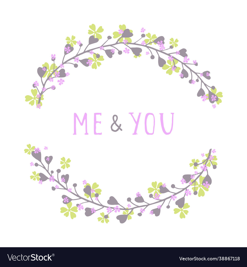 Floral round frame Royalty Free Vector Image - VectorStock