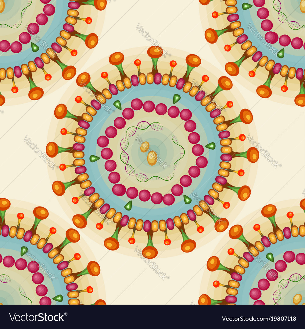 Hepatitis B Virus Seamless Pattern Royalty Free Vector Image