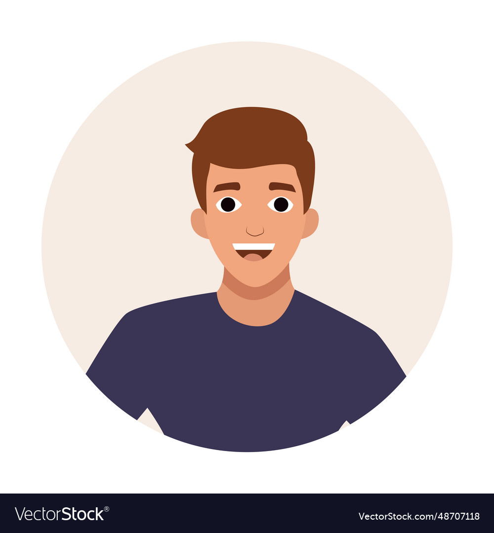 Image of a smiling man in circle